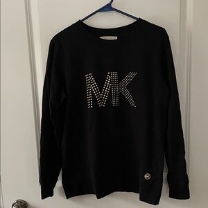 Michael Kors Black Sweatshirt with Gold Accents